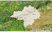Shaded Relief 3D Map of Chomutov, satellite outside
