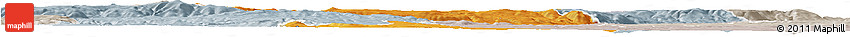 Political Horizon Map of Chomutov, lighten, semi-desaturated