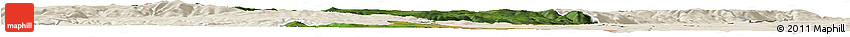 Satellite Horizon Map of Chomutov, shaded relief outside