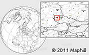 Blank Location Map of Chomutov, within the entire country