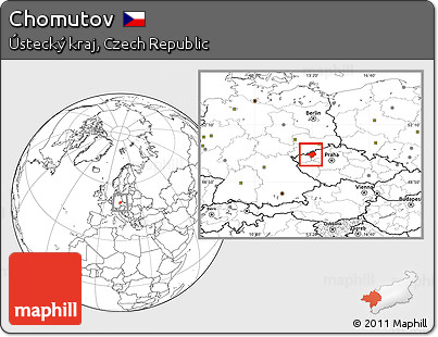 Blank Location Map of Chomutov