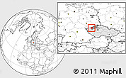 Blank Location Map of Chomutov, highlighted country, highlighted parent region
