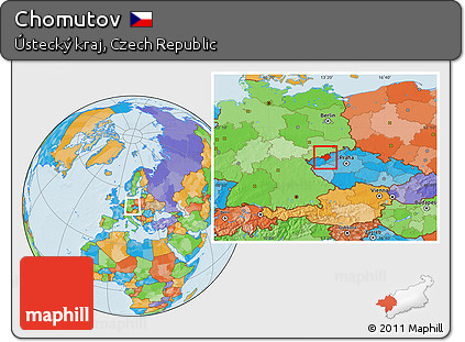 Political Location Map of Chomutov