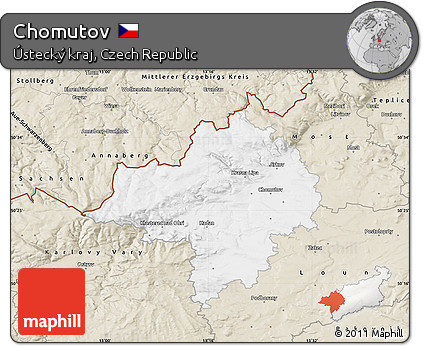 Classic Style Map of Chomutov