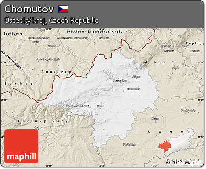 Classic Style Map of Chomutov