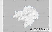 Gray Map of Chomutov, single color outside