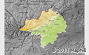 Physical Map of Chomutov, darken, desaturated
