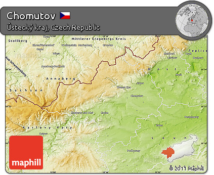 Physical Map of Chomutov