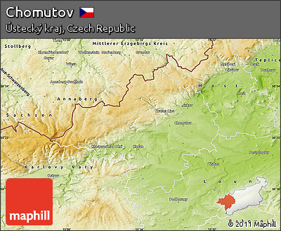 Physical Map of Chomutov