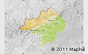 Physical Map of Chomutov, lighten, desaturated