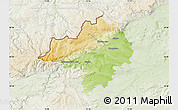 Physical Map of Chomutov, lighten