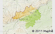 Physical Map of Chomutov, lighten