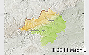 Physical Map of Chomutov, lighten, semi-desaturated