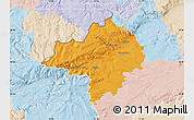 Political Map of Chomutov, lighten