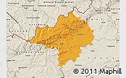 Political Map of Chomutov, shaded relief outside