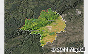Satellite Map of Chomutov, darken, semi-desaturated