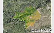 Satellite Map of Chomutov, semi-desaturated
