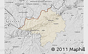 Shaded Relief Map of Chomutov, desaturated
