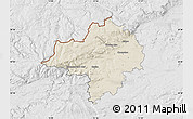 Shaded Relief Map of Chomutov, lighten, desaturated