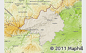 Shaded Relief Map of Chomutov, physical outside