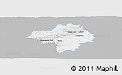Gray Panoramic Map of Chomutov, single color outside