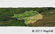 Satellite Panoramic Map of Chomutov, darken