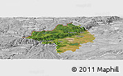Satellite Panoramic Map of Chomutov, lighten, desaturated