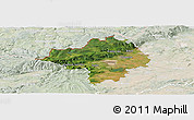Satellite Panoramic Map of Chomutov, lighten