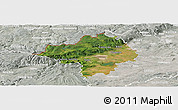 Satellite Panoramic Map of Chomutov, lighten, semi-desaturated