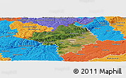 Satellite Panoramic Map of Chomutov, political outside