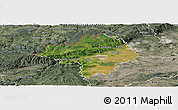 Satellite Panoramic Map of Chomutov, semi-desaturated