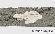Shaded Relief Panoramic Map of Chomutov, darken