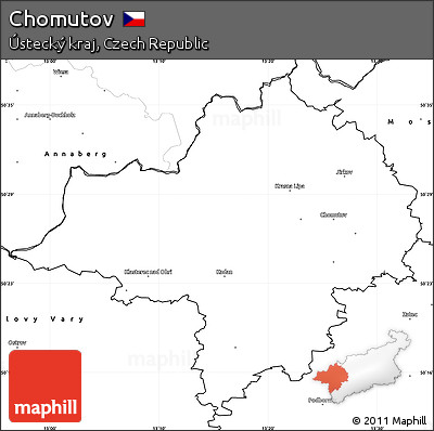 Blank Simple Map of Chomutov