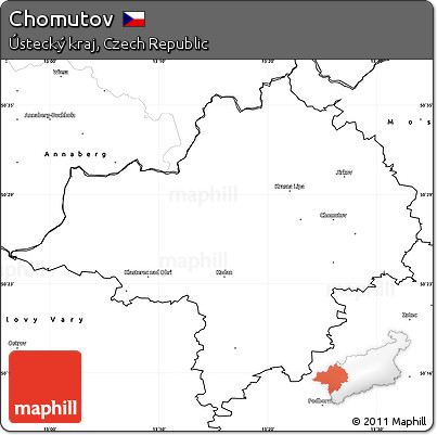 Blank Simple Map of Chomutov