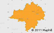 Political Simple Map of Chomutov, single color outside