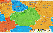 Political 3D Map of Litoměřice