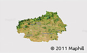 Satellite 3D Map of Litoměřice, cropped outside
