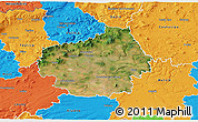 Satellite 3D Map of Litoměřice, political outside