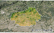 Satellite 3D Map of Litoměřice, semi-desaturated