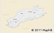 Classic Style 3D Map of Louny, single color outside