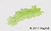 Physical 3D Map of Louny, cropped outside