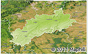 Physical 3D Map of Louny, satellite outside