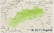 Physical 3D Map of Louny, shaded relief outside