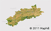 Satellite 3D Map of Louny, cropped outside