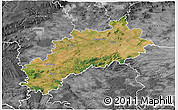 Satellite 3D Map of Louny, desaturated