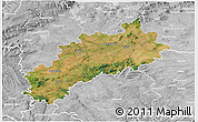 Satellite 3D Map of Louny, lighten, desaturated