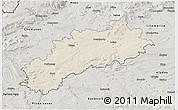 Shaded Relief 3D Map of Louny, semi-desaturated