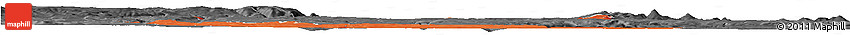 Political Horizon Map of Louny, darken, desaturated