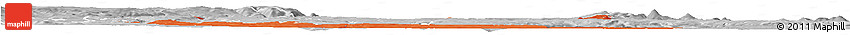 Political Horizon Map of Louny, lighten, desaturated