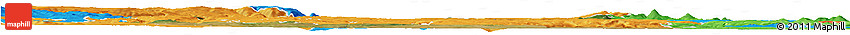 Satellite Horizon Map of Louny, political outside